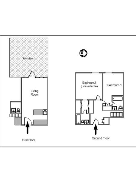Nueva York 2 Dormitorios - D&uacute;plex piso para compartir - esquema  (NY-15256)