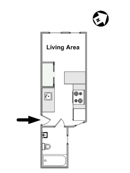 New York Studiowohnung wohnungsvermietung - layout  (NY-15335)