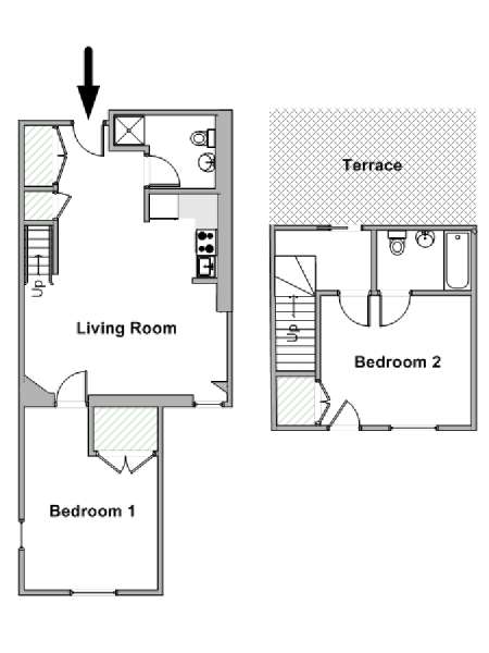 Nueva York 2 Dormitorios apartamento - esquema  (NY-15432)