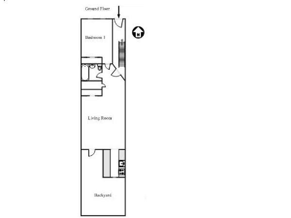 New York 1 Bedroom apartment - apartment layout  (NY-15462)