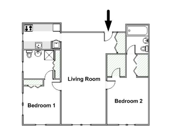 New York 3 Zimmer wohnungsvermietung - layout  (NY-15481)