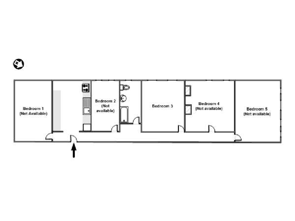 Nueva York 5 Dormitorios piso para compartir - esquema  (NY-15518)