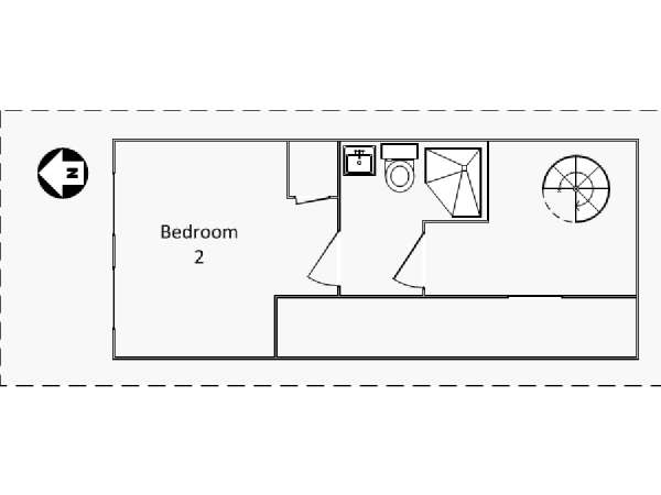 New York 2 Camere da letto - Duplex appartamento casa vacanze - piantina approssimativa dell' appartamento 2 (NY-15593)
