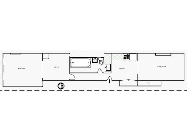 Nueva York 1 Dormitorio apartamento - esquema  (NY-15779)