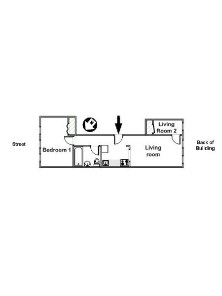 New York T2 logement location appartement - plan schématique  (NY-15791)
