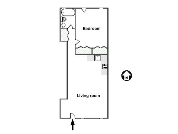 New York T2 logement location appartement - plan sch&eacute;matique  (NY-15845)