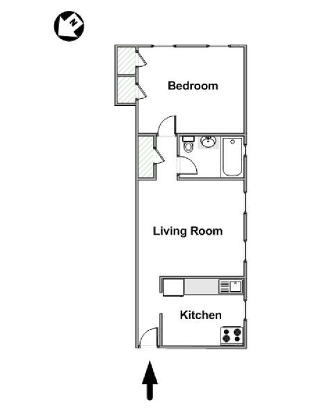 New York 1 Bedroom apartment - apartment layout  (NY-15858)