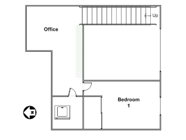 New York 2 Camere da letto - Loft appartamento - piantina approssimativa dell' appartamento 2 (NY-15911)