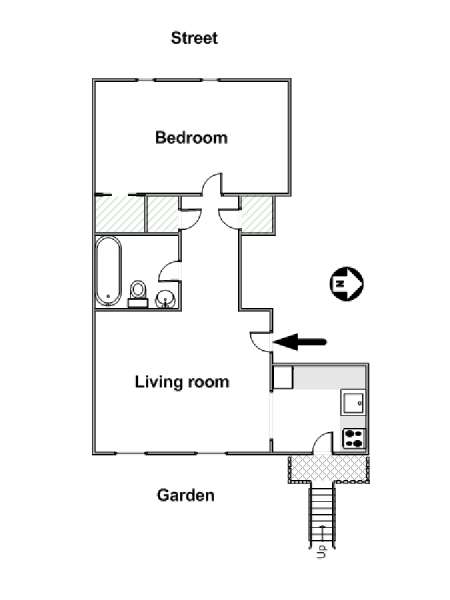 New York T2 logement location appartement - plan schématique  (NY-15949)