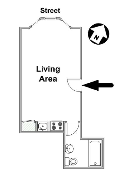 New York Studiowohnung wohnungsvermietung - layout  (NY-16090)