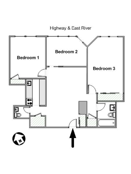 New York 4 Zimmer wohnungsvermietung - layout  (NY-16199)