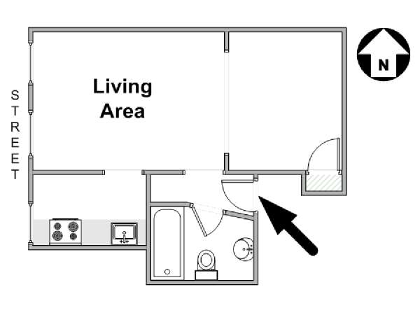 New York Alcove Studio apartment - apartment layout  (NY-16492)