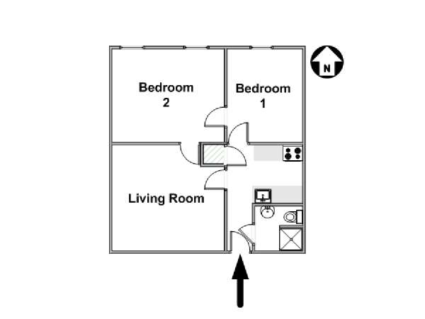 New York 3 Zimmer wohnungsvermietung - layout  (NY-16548)