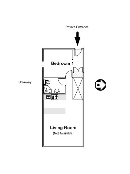 New York T4 - Duplex appartement colocation - plan schématique  (NY-16633)