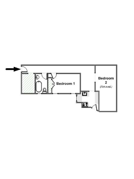 New York T3 appartement colocation - plan schématique  (NY-16733)