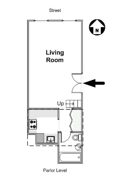 New York Studio apartment - apartment layout  (NY-16873)
