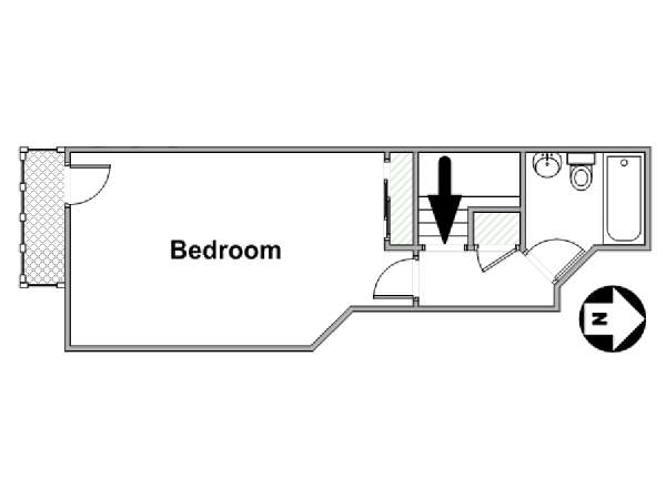 New York T3 - Duplex appartement colocation - plan schématique  (NY-17183)