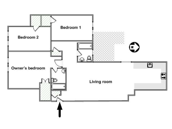 Wohngemeinschaft in New York - 4 Zimmer - Upper West Side (NY-17284)