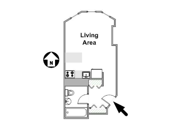 New York Studiowohnung wohnungsvermietung - layout  (NY-17497)