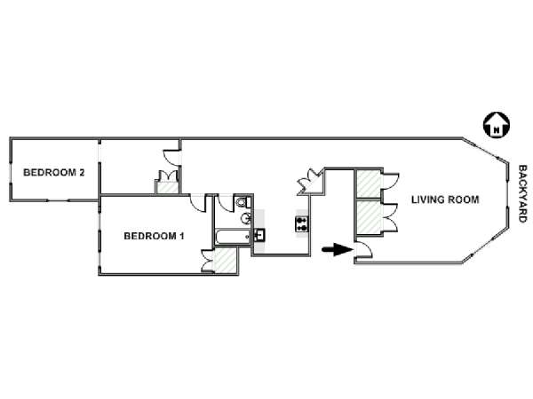 New York 3 Zimmer wohngemeinschaft - layout  (NY-17517)