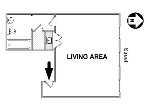 New York Studiowohnung wohnungsvermietung - layout  (NY-17555)