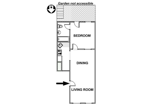 Nueva York 1 Dormitorio apartamento - esquema  (NY-17602)