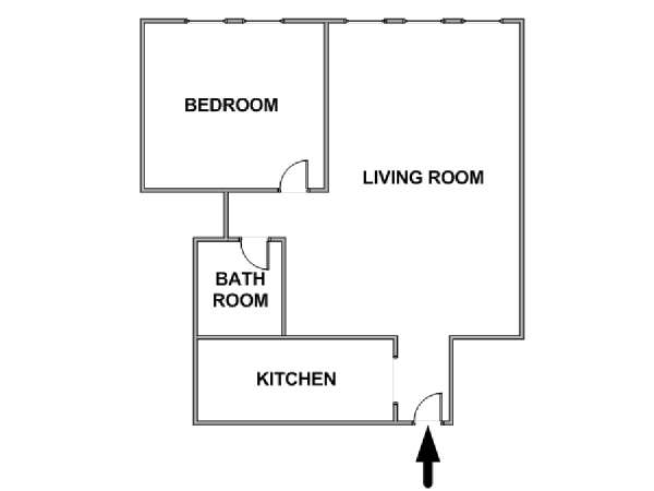 New York 1 Bedroom apartment - apartment layout  (NY-17624)