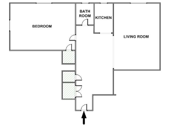 New York T2 logement location appartement - plan schématique  (NY-17635)