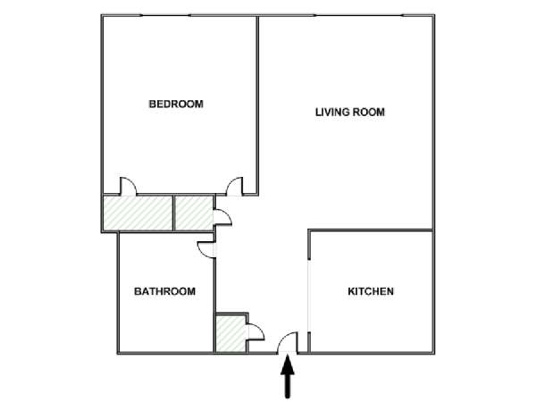 New York 1 Bedroom apartment - apartment layout  (NY-17636)