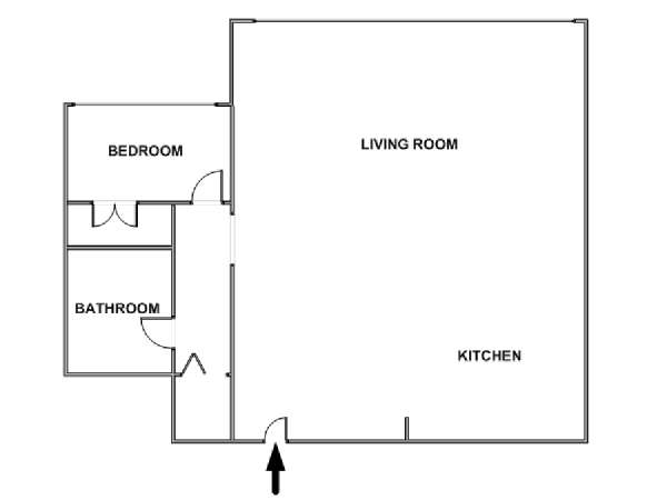 New York 1 Bedroom apartment - apartment layout  (NY-17638)