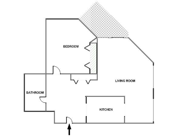New York 1 Bedroom apartment - apartment layout  (NY-17640)