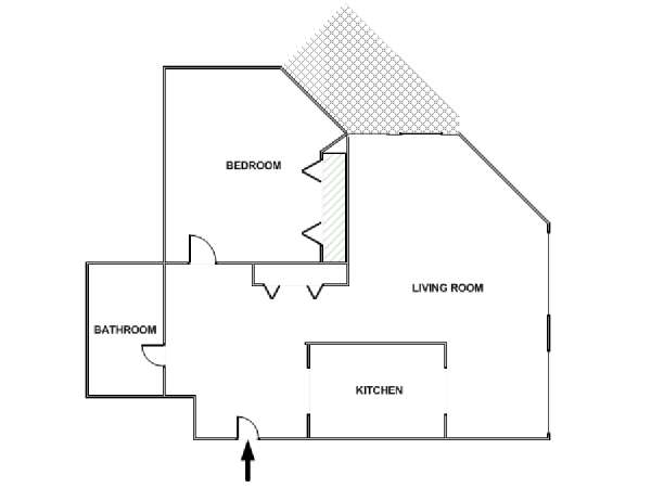 New York 2 Zimmer wohnungsvermietung - layout  (NY-17640)