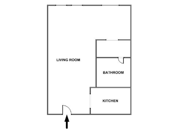 New York Studio T1 logement location appartement - plan schématique  (NY-17642)