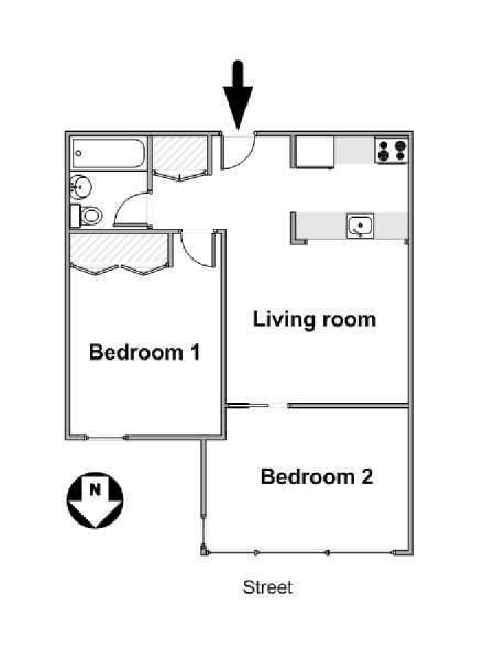 New York T3 logement location appartement - plan schématique  (NY-17667)