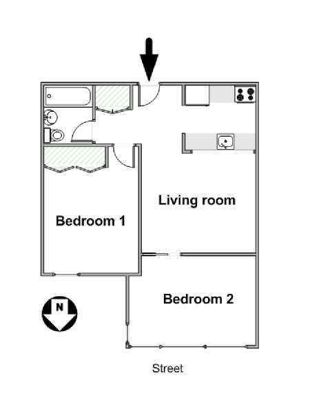 New York 3 Zimmer wohnungsvermietung - layout  (NY-17667)