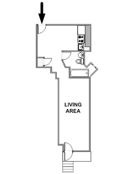 New York Studio apartment - apartment layout  (NY-17677)
