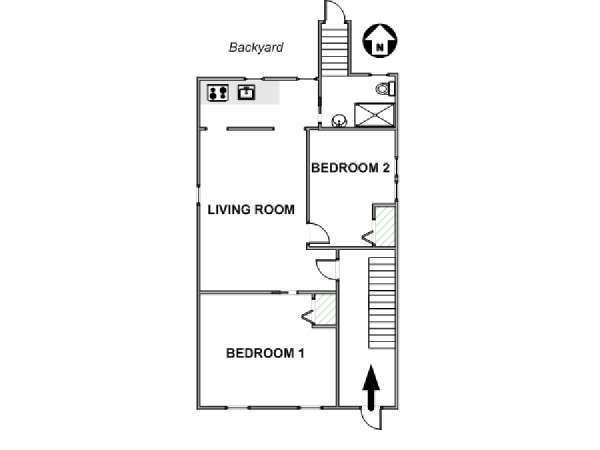 New York 2 Bedroom apartment - apartment layout  (NY-17739)