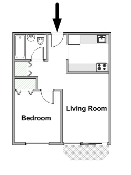 Nueva York 1 Dormitorio apartamento - esquema  (NY-17752)
