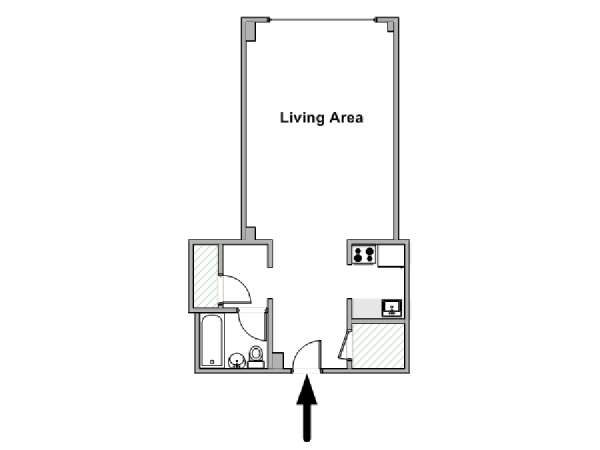 New York Studio apartment - apartment layout  (NY-17766)