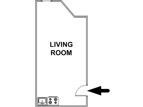 New York Studiowohnung wohngemeinschaft - layout  (NY-17795)