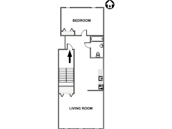 New York 1 Bedroom apartment - apartment layout  (NY-17826)