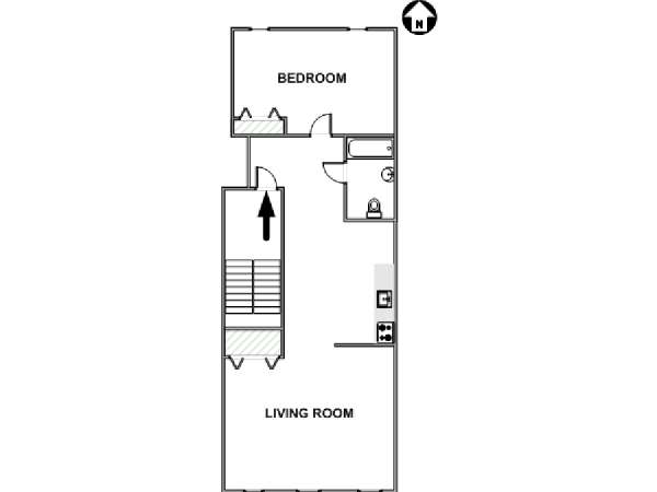 New York T2 logement location appartement - plan schématique  (NY-17827)