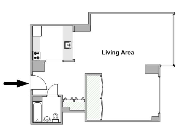 Nueva York Estudio apartamento - esquema  (NY-17843)