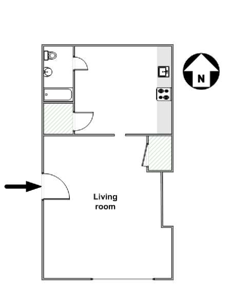 New York Studio apartment - apartment layout  (NY-17884)