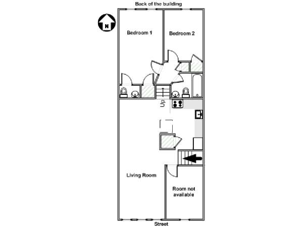 Nueva York 2 Dormitorios - Dúplex apartamento - esquema  (NY-17991)