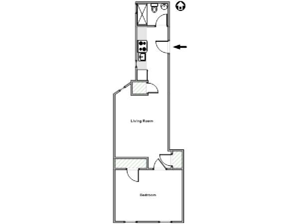 New York T2 logement location appartement - plan schématique  (NY-18105)
