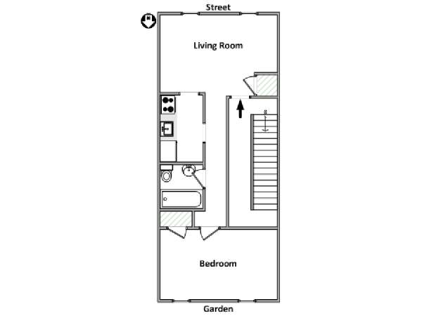 New York 2 Zimmer wohnungsvermietung - layout  (NY-18194)