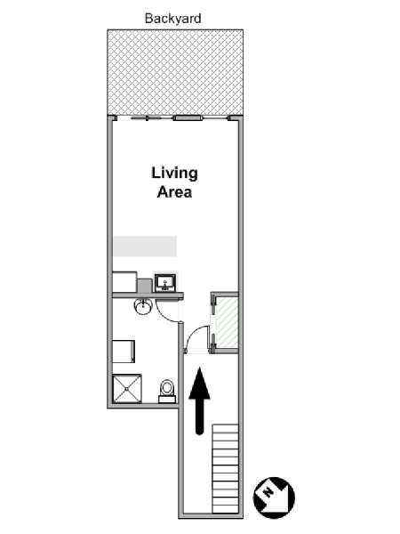 New York Studiowohnung wohnungsvermietung - layout  (NY-18482)