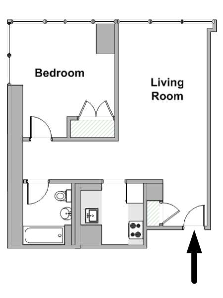 New York T2 logement location appartement - plan schématique  (NY-18590)