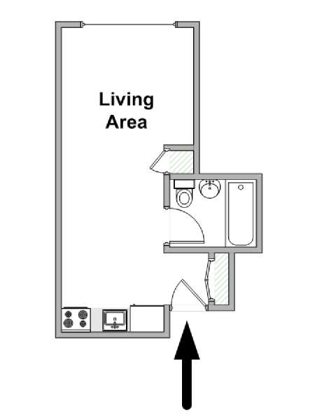 New York Studiowohnung wohnungsvermietung - layout  (NY-18790)